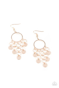 Paparazzi Cyber Chime - Rose Gold Earring