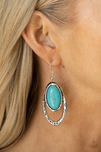 Pasture Paradise - Turquoise Earring Paparazzi