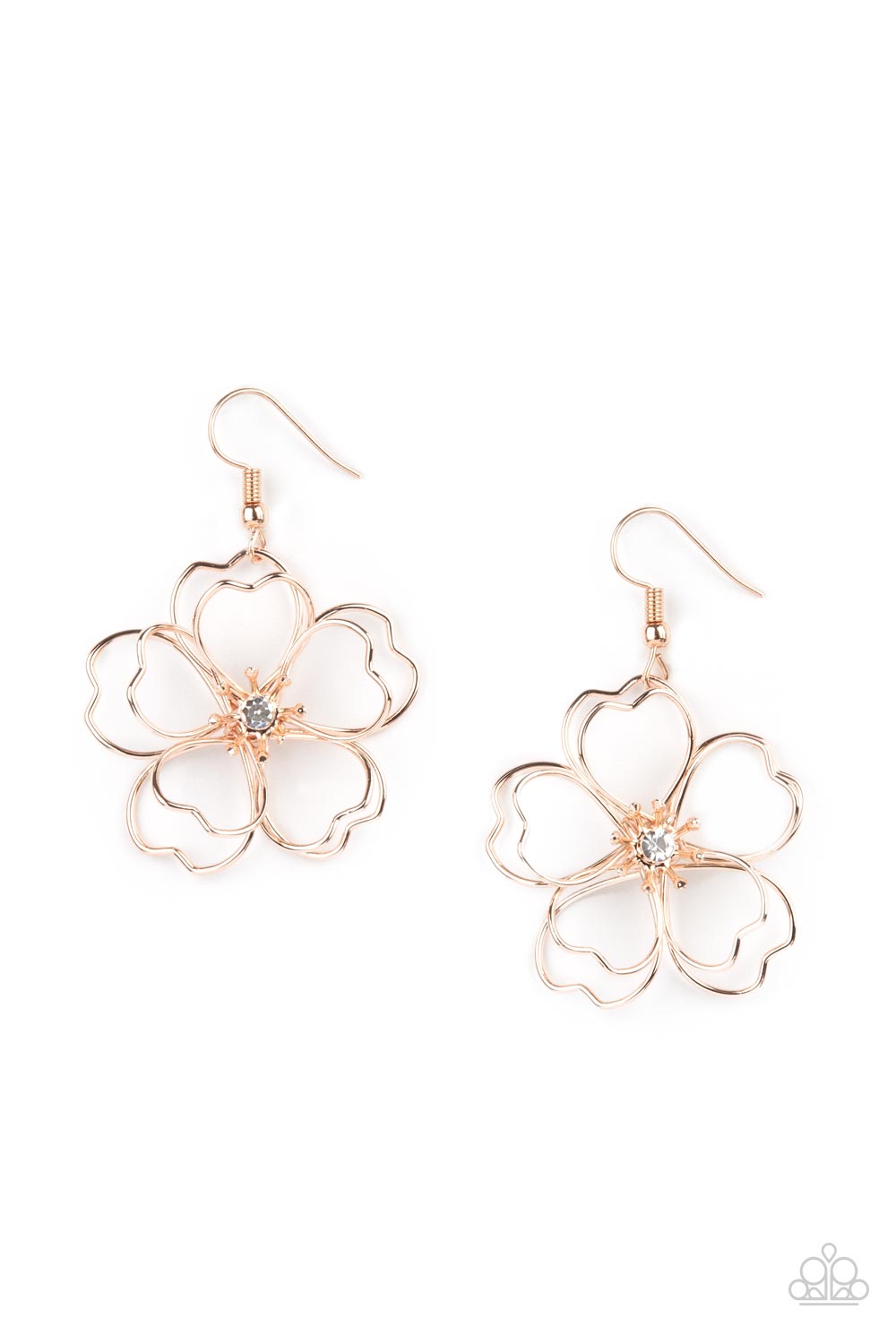 Petal Power - Rose Gold Earring Paparazzi