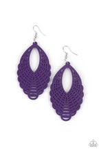 Load image into Gallery viewer, Tahiti Tankini - Purple Wood Earring Paparazzi
