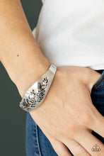 Load image into Gallery viewer, Fond of Florals - Silver Bracelet Paparazzi
