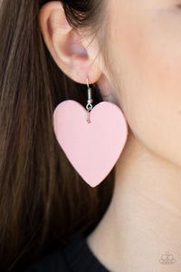 Country Crush - Pink Leather Earring Paparazzi