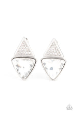 Load image into Gallery viewer, Risky Razzle - White Rhinestone Earring Paparazzi
