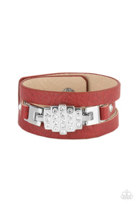 Ultra Urban - Red Leather Bracelet Paparazzi