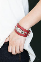 Load image into Gallery viewer, Ultra Urban - Red Leather Bracelet Paparazzi
