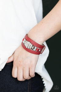 Ultra Urban - Red Leather Bracelet Paparazzi