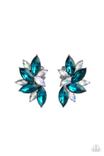 Load image into Gallery viewer, Instant Iridescence - Blue Rhinestone Earring Paparazzi
