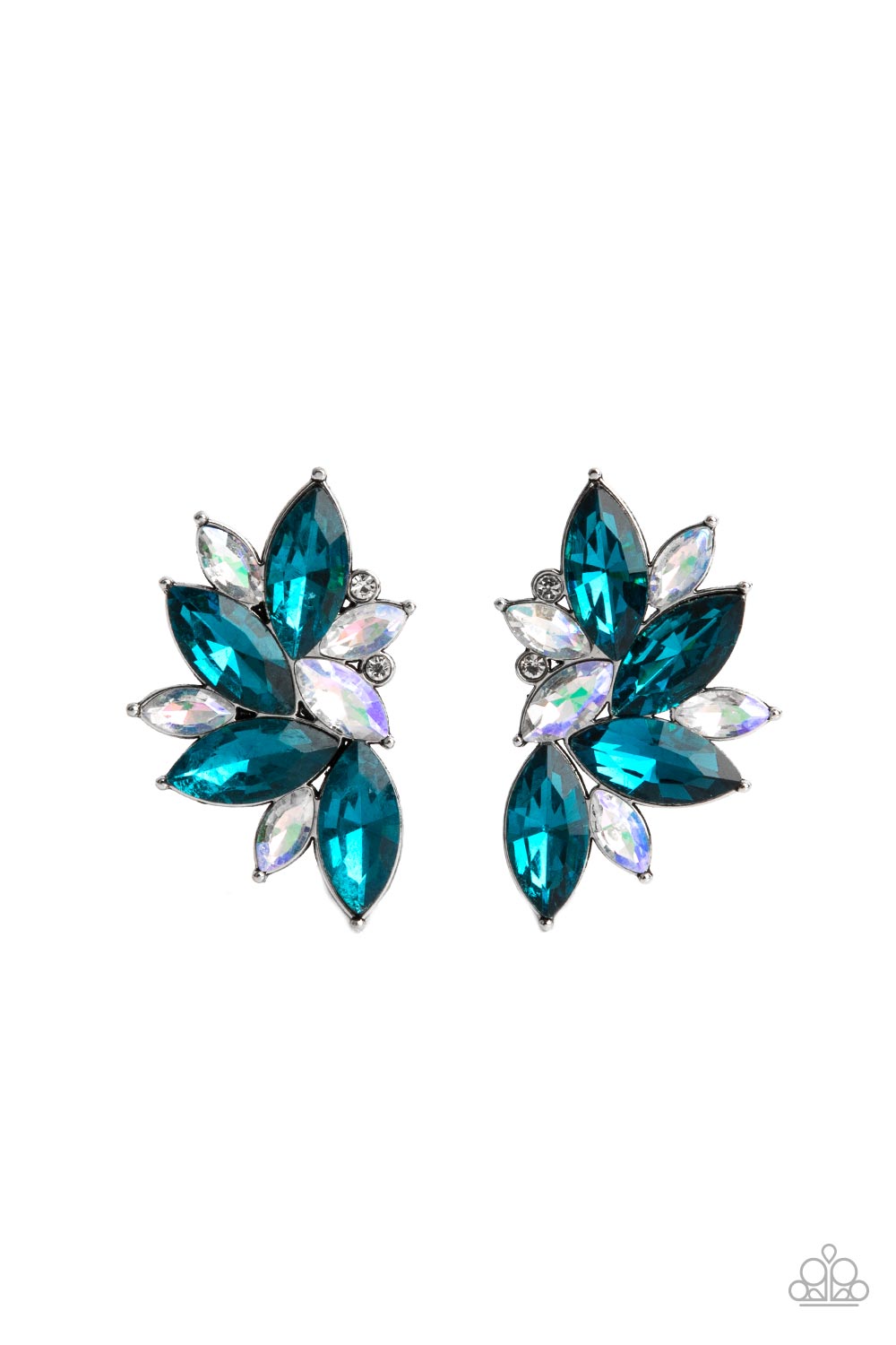 Instant Iridescence - Blue Rhinestone Earring Paparazzi