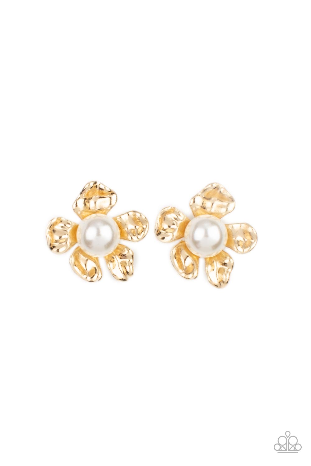 Paparazzi Apple Blossom Pearls - Gold Earring