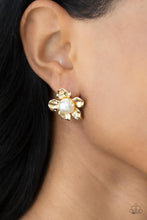 Load image into Gallery viewer, Paparazzi Apple Blossom Pearls - Gold Earring
