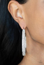 Load image into Gallery viewer, Bossy and Glossy - White Rhinestone Earring Paparazzi
