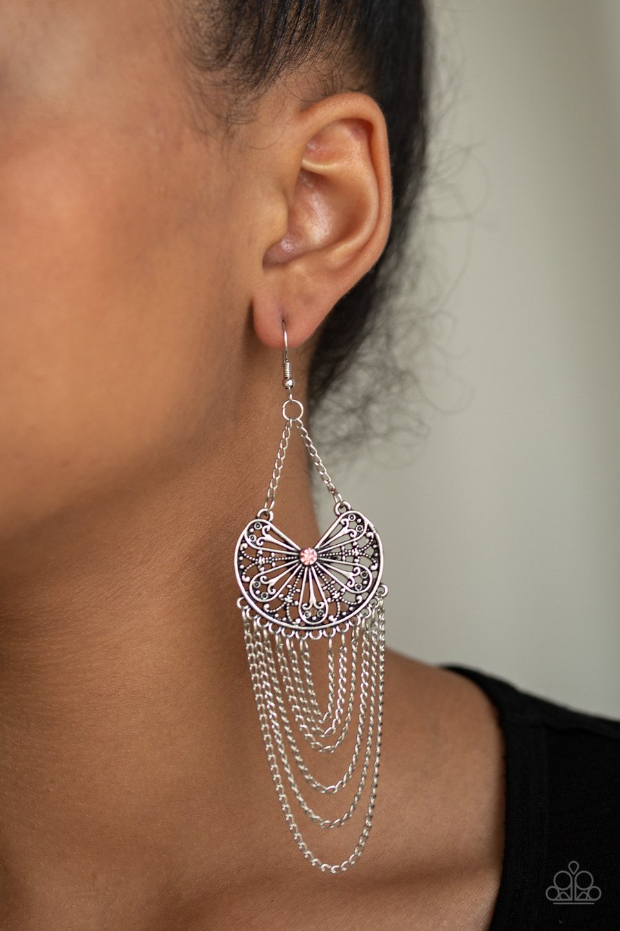 So Social Butterfly - Pink Earrings Paparazzi