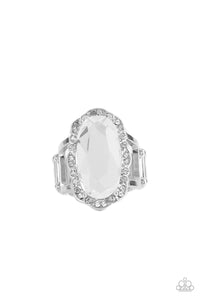 BLING to Heel - White Mirror Ring Paparazzi