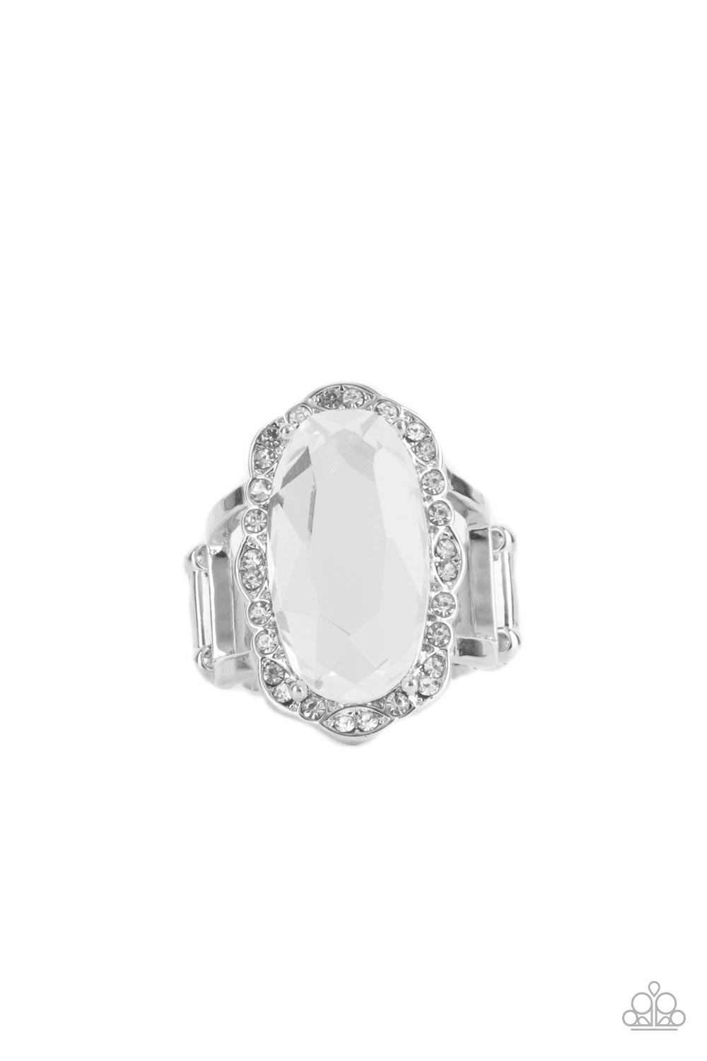 BLING to Heel - White Mirror Ring Paparazzi