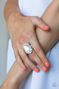 BLING to Heel - White Mirror Ring Paparazzi