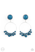 Load image into Gallery viewer, Cabaret Charm - Blue Clip On Earrings Paparazzi
