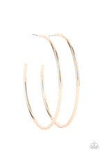 Load image into Gallery viewer, Paparazzi Mega Metro - Gold Hoop Earring
