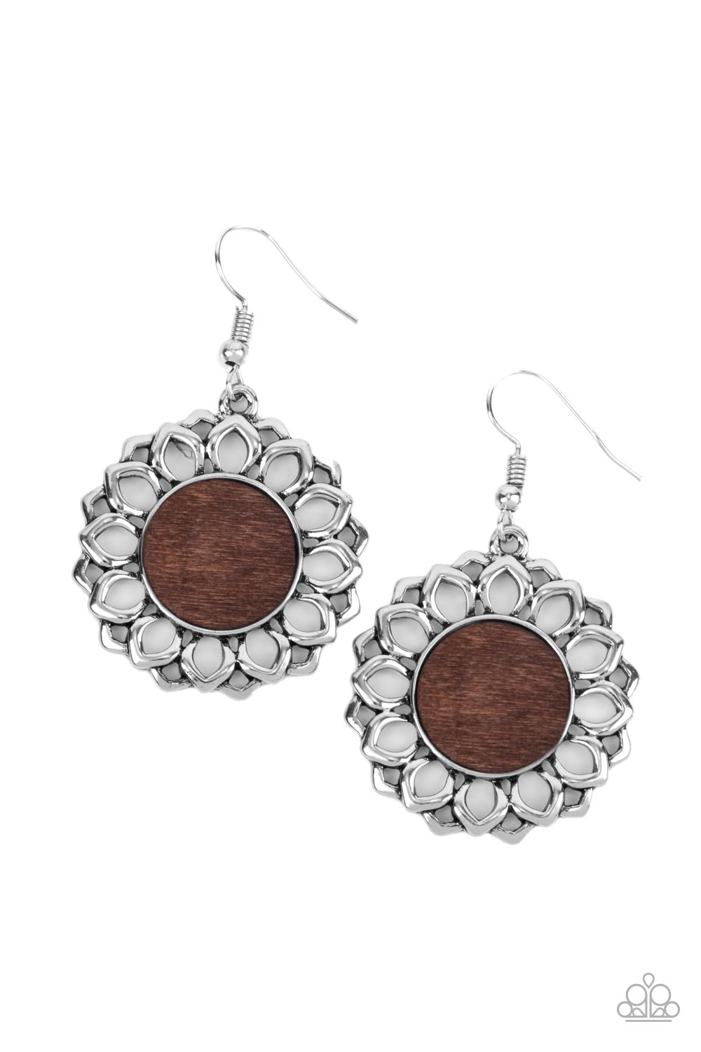 Farmhouse Fashionista - Brown Wood Earring Paparazzi