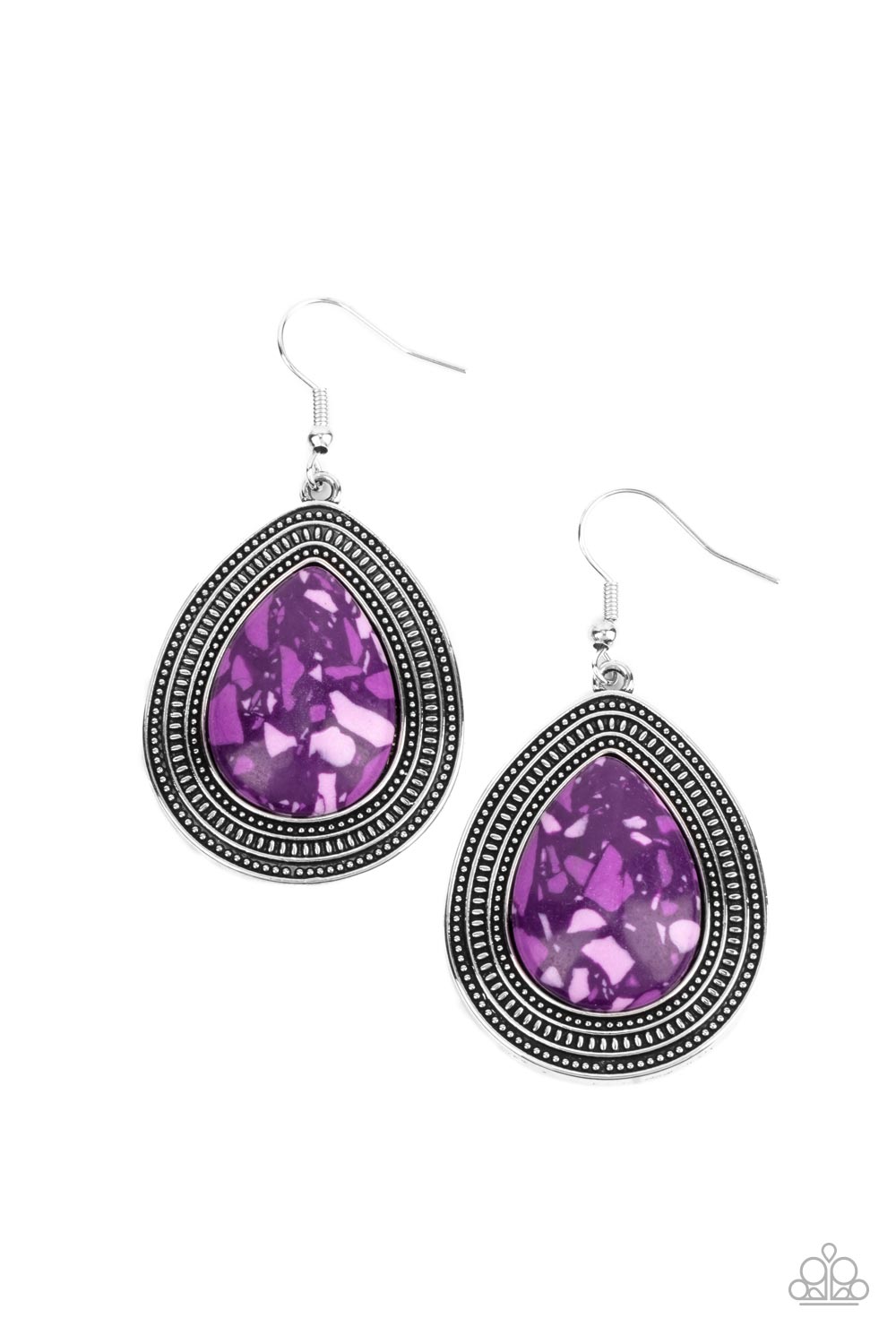 Paparazzi Terrazzo Tundra - Purple Earring