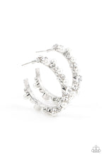 Load image into Gallery viewer, Let There Be SOCIALITE - White Hoop Earring Paparazzi
