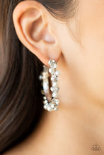 Load image into Gallery viewer, Let There Be SOCIALITE - White Hoop Earring Paparazzi
