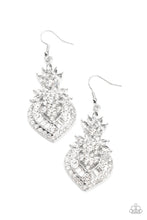Load image into Gallery viewer, Royal Hustle - White Rhinestone Earring Paparazzi

