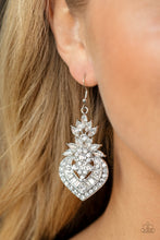 Load image into Gallery viewer, Royal Hustle - White Rhinestone Earring Paparazzi
