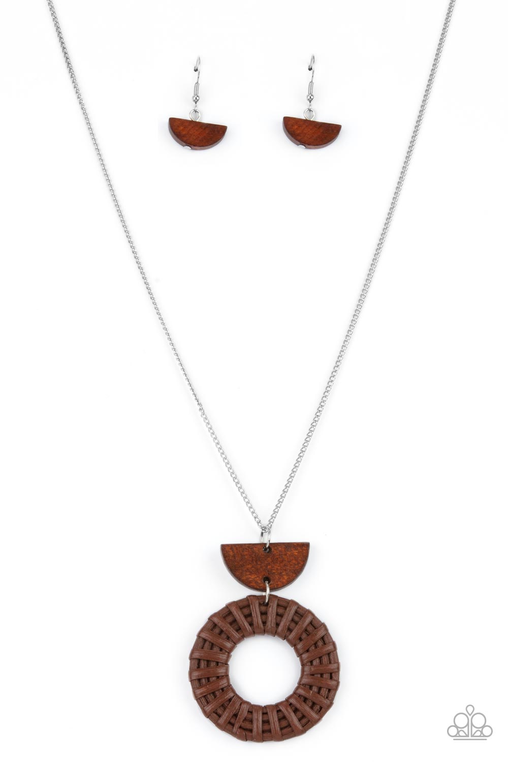 Paparazzi Homespun Stylist - Brown Wood Necklace