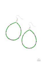 Load image into Gallery viewer, Keep Up The Good BEADWORK - Green Seed Bead Earring Paparazzi
