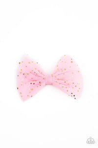 Paparazzi Twinkly Tulle - Pink Bow Hair Clip