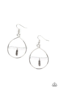 Paparazzi Free Bird Freedom - White Earring