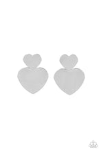 Load image into Gallery viewer, Heart-Racing Refinement - Silver Earrings Paparazzi
