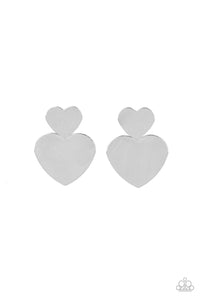 Heart-Racing Refinement - Silver Earrings Paparazzi