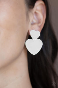 Heart-Racing Refinement - Silver Earrings Paparazzi