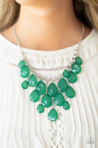 Front Row Flamboyance - Green Necklace Paparazzi