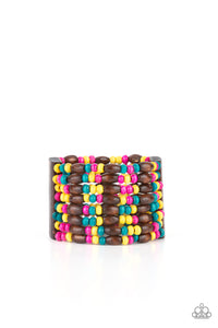 Paparazzi Tropical Nirvana - Multi Wood Bracelet