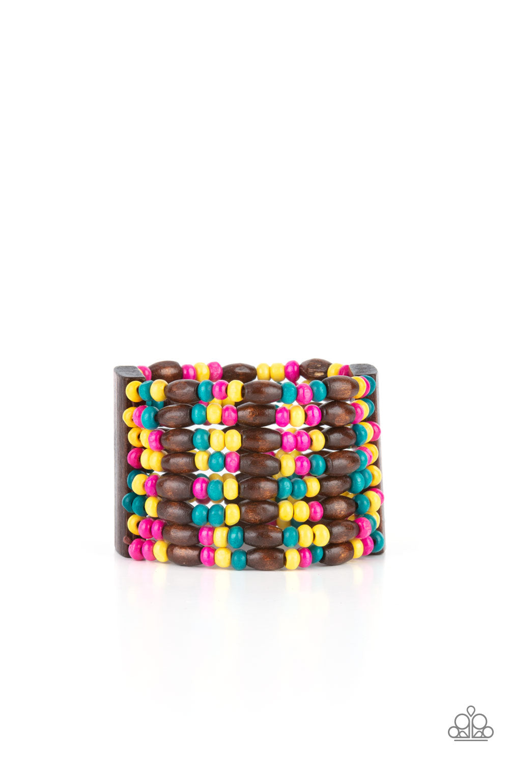 Paparazzi Tropical Nirvana - Multi Wood Bracelet