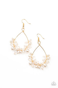 Paparazzi Marina Banquet - Gold Pearl Earring