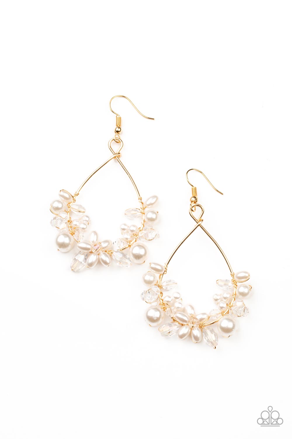 Paparazzi Marina Banquet - Gold Pearl Earring