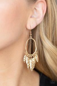 Artisan Aria - Gold Earring Paparazzi