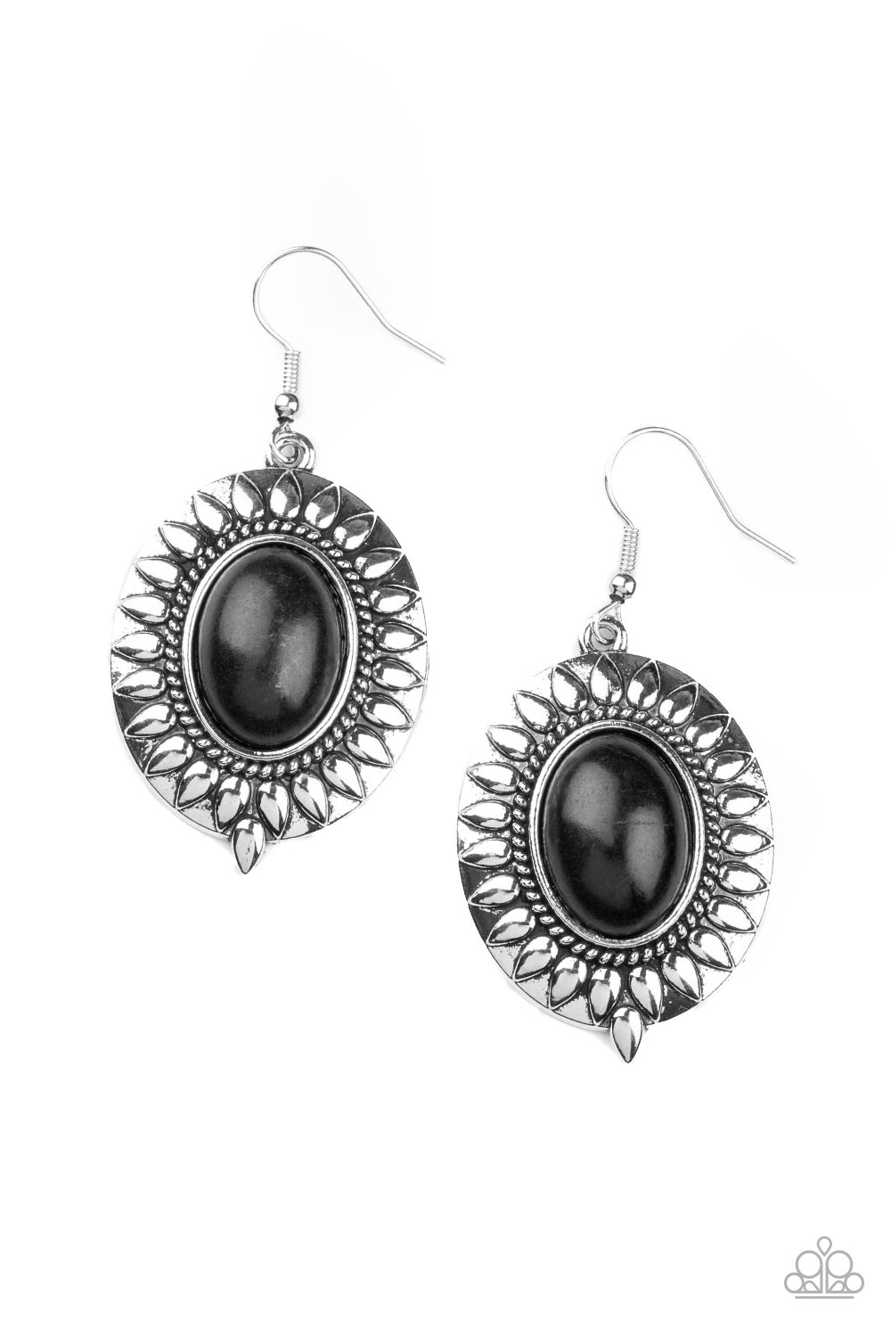 Paparazzi Mesa Garden - Black Stone Earring