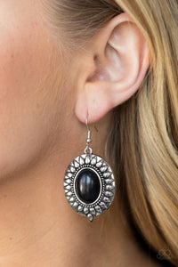 Paparazzi Mesa Garden - Black Stone Earring