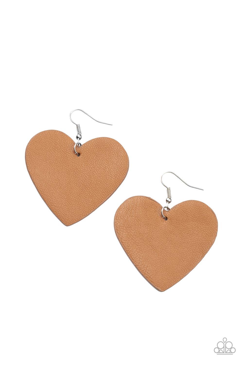 Country Crush - Brown Leather Earring Paparazzi