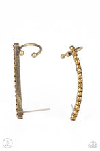 Load image into Gallery viewer, Give Me The SWOOP - Brass Post Earring-Paparazzi
