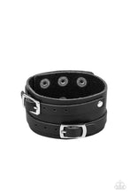 Load image into Gallery viewer, Bronco Bustin Buckles - Black Leather Wrap Paparazzi
