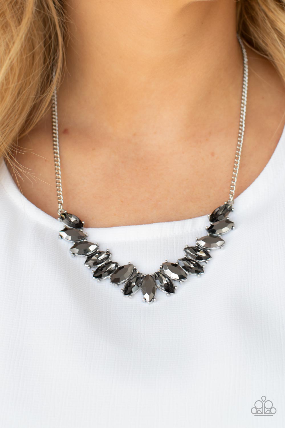 Paparazzi Galaxy Game-Changer - Silver Hematite Necklace