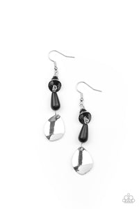 Paparazzi Artfully Artisan - Black Stone Earring