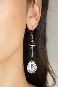 Paparazzi Artfully Artisan - Black Stone Earring