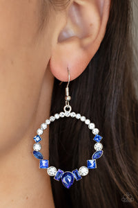 Paparazzi Revolutionary Refinement - Blue Rhinestone Earring