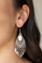 Load image into Gallery viewer, Paparazzi Earthy Etiquette - White Stone Earring
